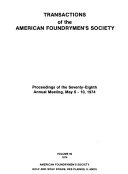 Transactions of the American Foundrymen's Society - Pdf